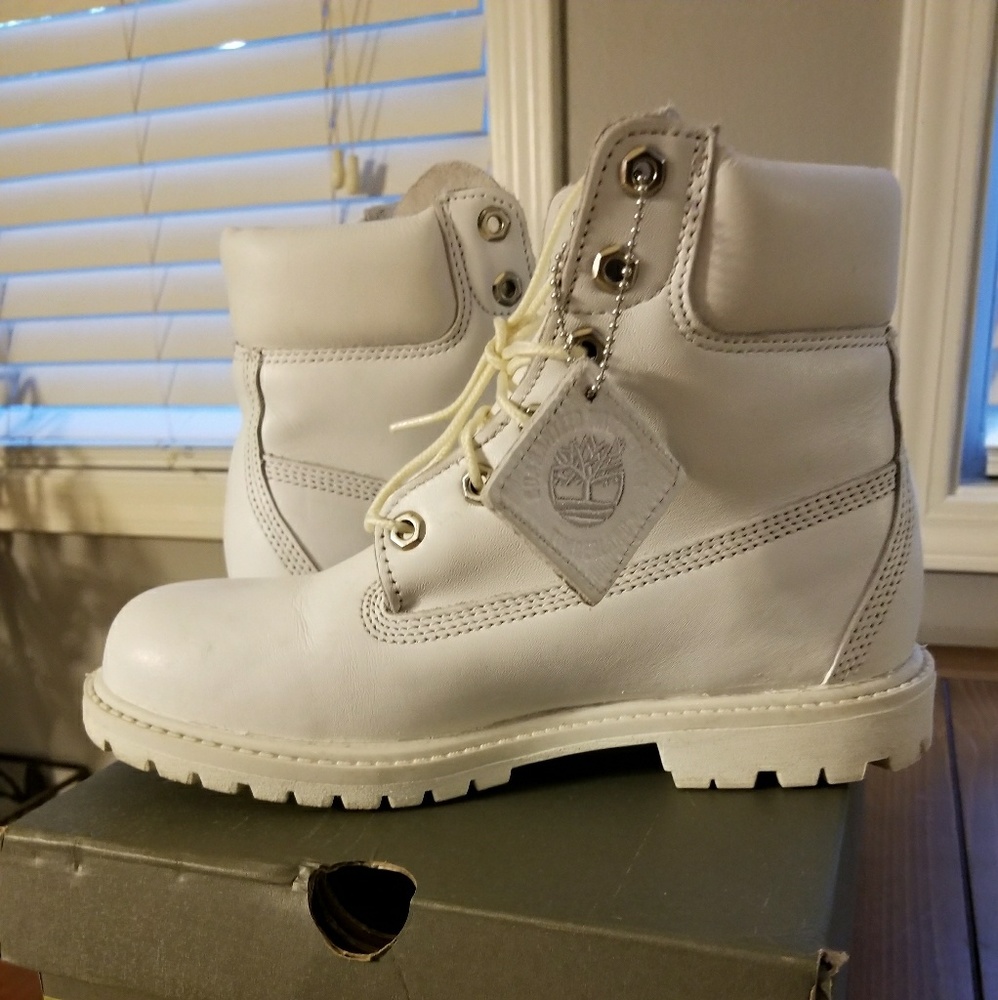 Timberlands white